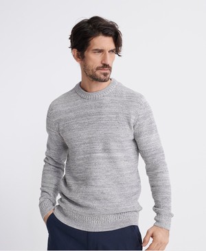 Superdry Keystone Crew Neck Férfi Ugró Szürke | BJTRL2135